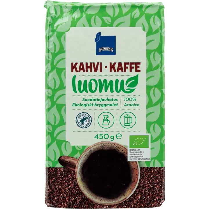 Rainbow jahvatatud orgaaniline kohv 450 g UTZ