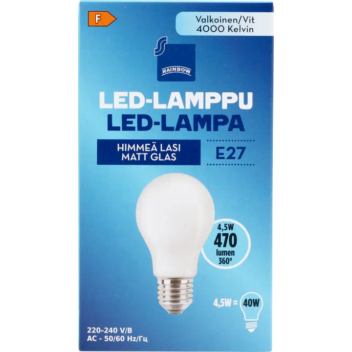 Rainbow LED-lampe27 4W 4000K 470LM