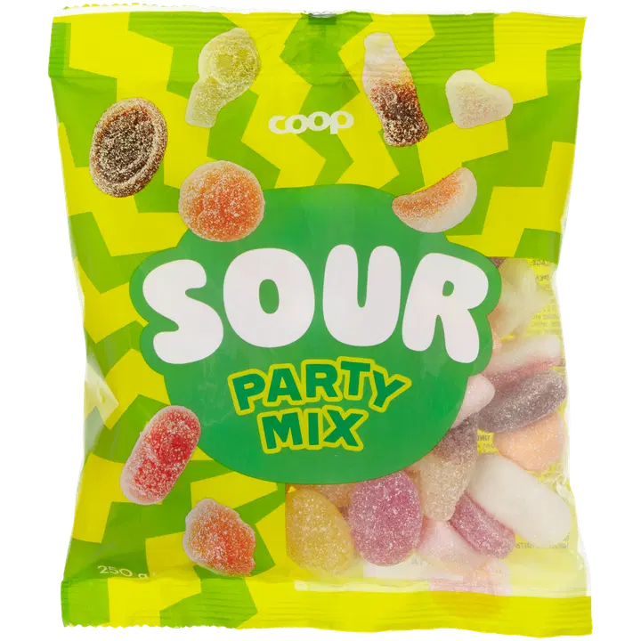 Coop Party Mix hapu kommisegu 250g