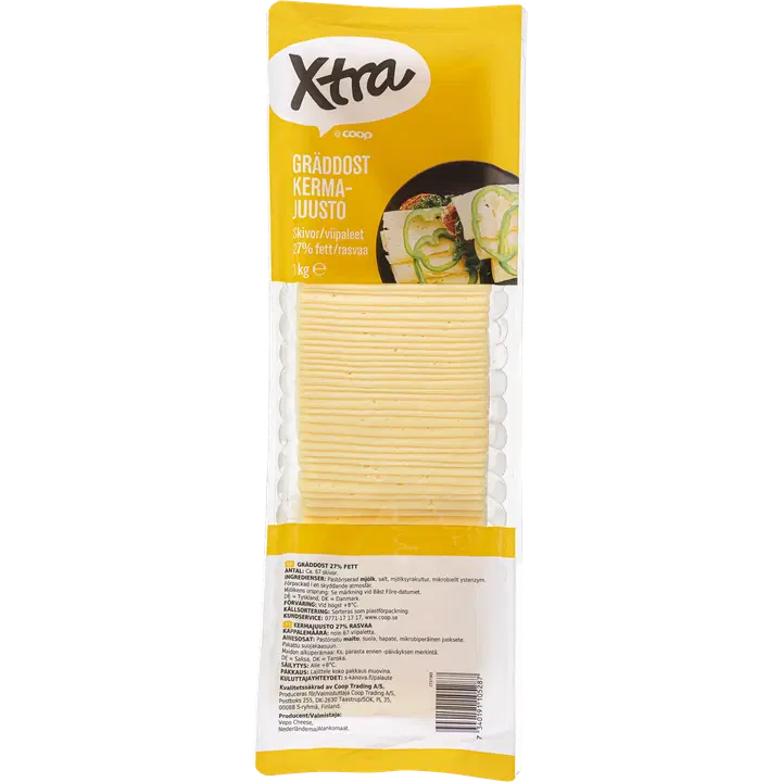 Xtra koorejuust, viilutatud, 1 kg