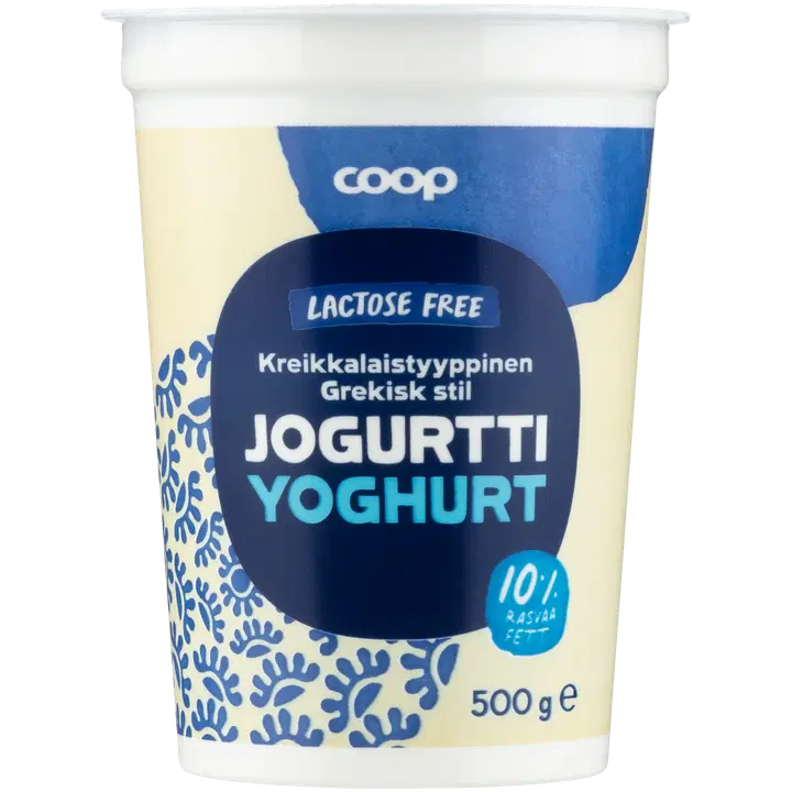 Coop kreeka stiilis laktoosivaba jogurt 10%, 500g