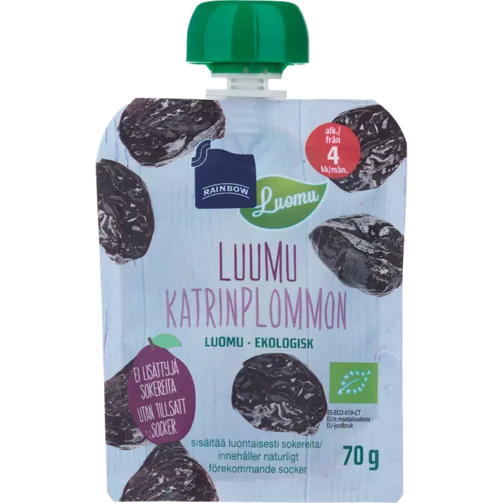 .Rainbow ploomipüree 70 g, alates 4-elukuust