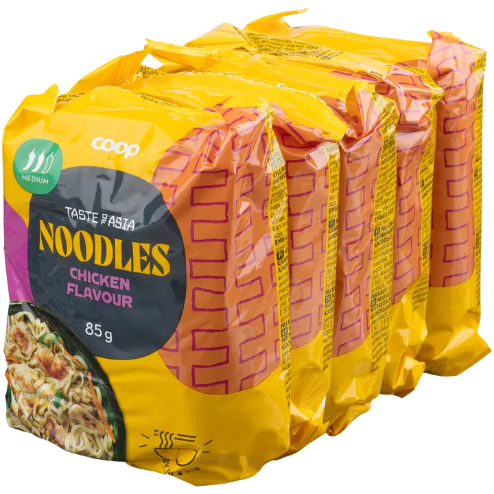 Coop nuudlid (91%) vürtsisegu ja kana maitsega (9%) 65g