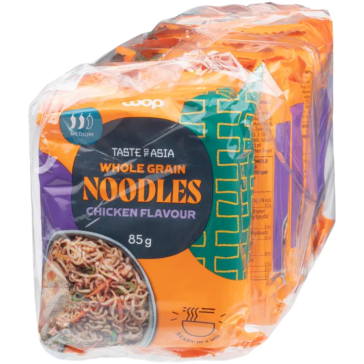 Coop täisteranuudlid (91%) vürtsisegu ja kana maitsega(9%) 425g