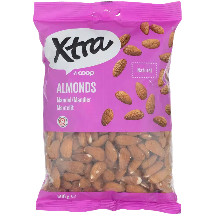 Xtra mandlid, naturaalsed 500g