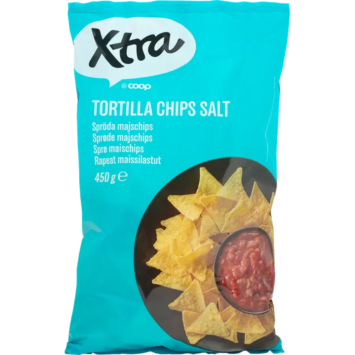 Xtra tortilla chips 450 g