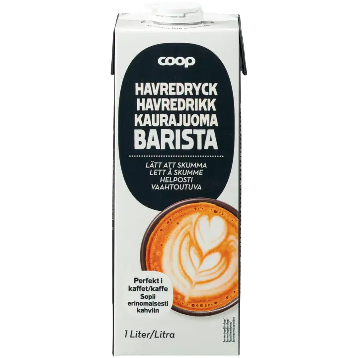 Coop Barista kaerajook kohvile UHT 1L