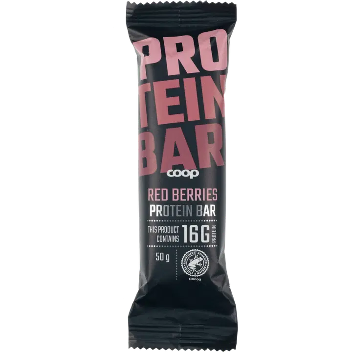 Proteiinibatoon punaste marjadega 50 g