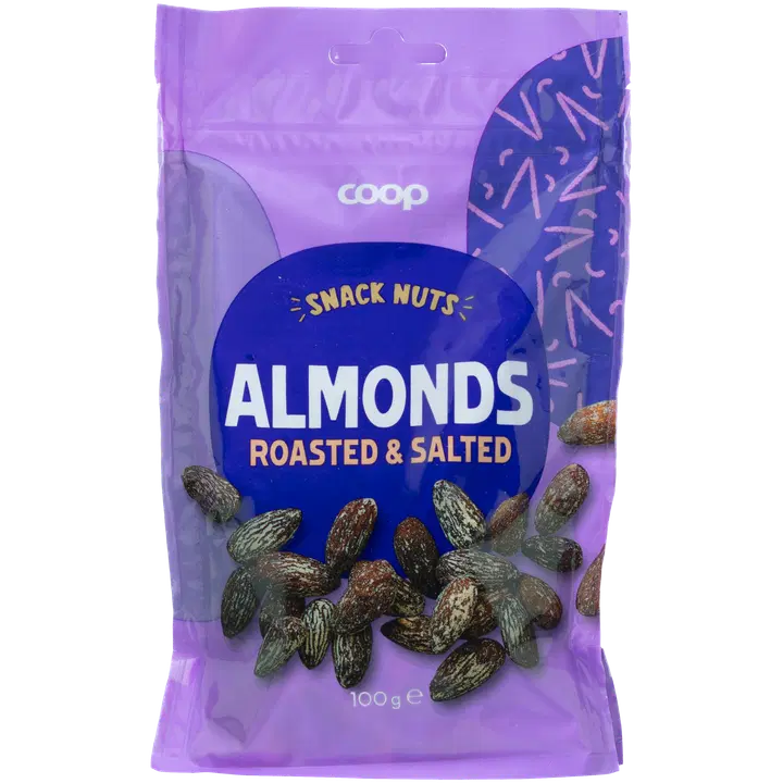 COOP mandlid röstitud&soolatud 100g