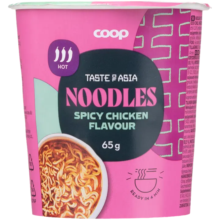Coop maitsestatud kana kausinuudlid 65g