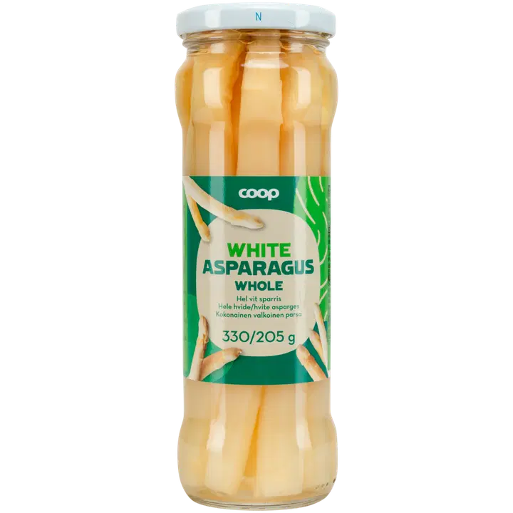 Coop valged sparglid soolvees 330/205g