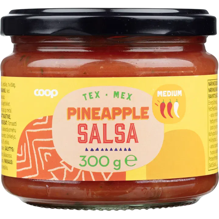 Coop keskmise teravusega tomatisalsa ananassiga 300 g