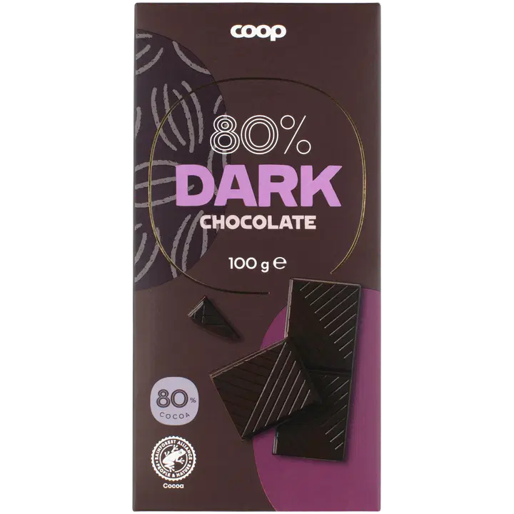 COOP Tume šokolaad 80% 100G
