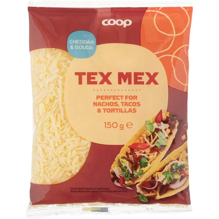 Coop Tex Mex riivjuust, 150g
