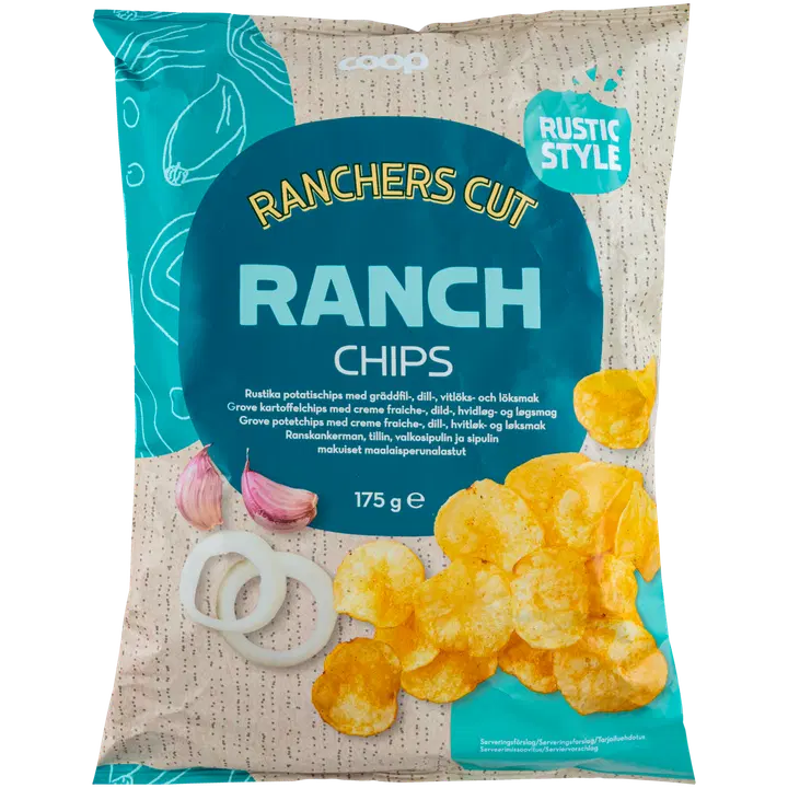 Coop kartulikrõpsud ranch 175g