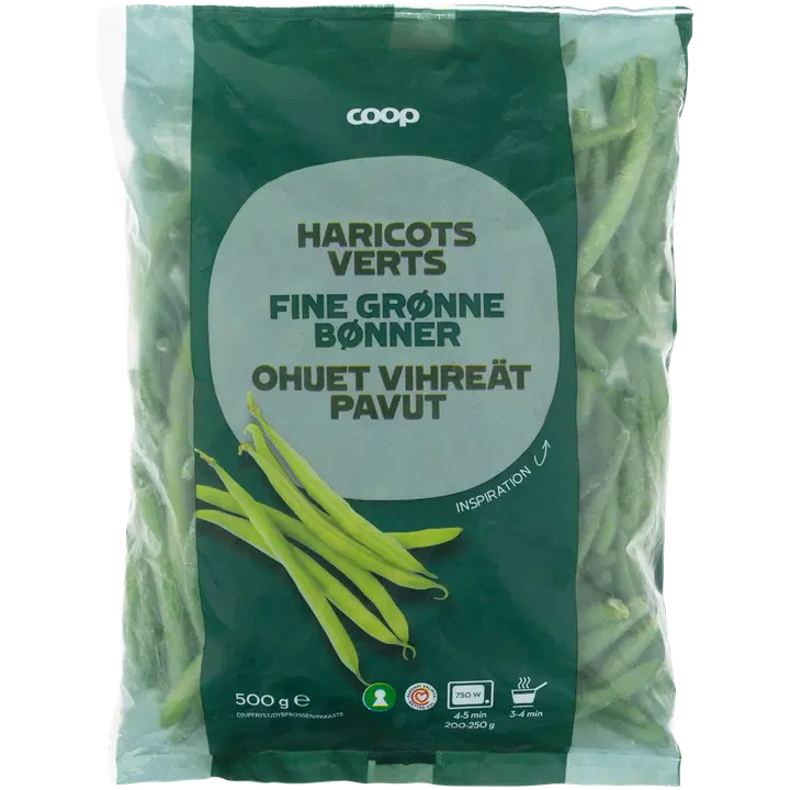 Coop Peenikesed terved rohelised oad külmutatud 500 g
