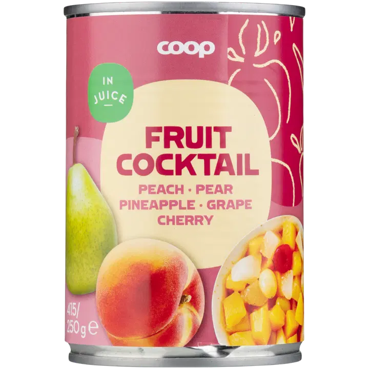 Coop puuviljakokteil mahlas 415/250g
