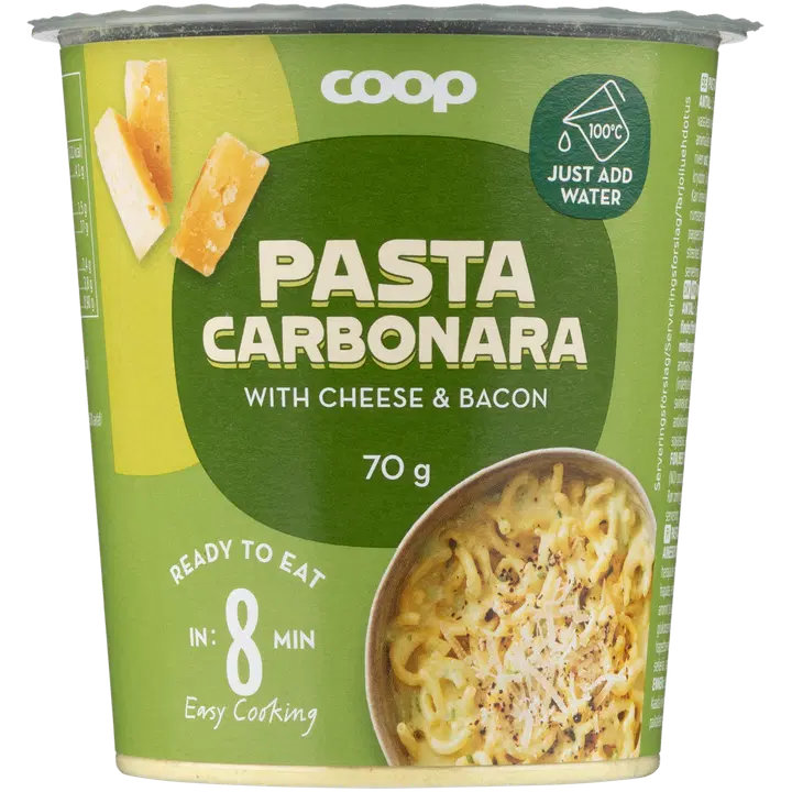 Coop pasta carbonara juustu ja peekoniga 70 g