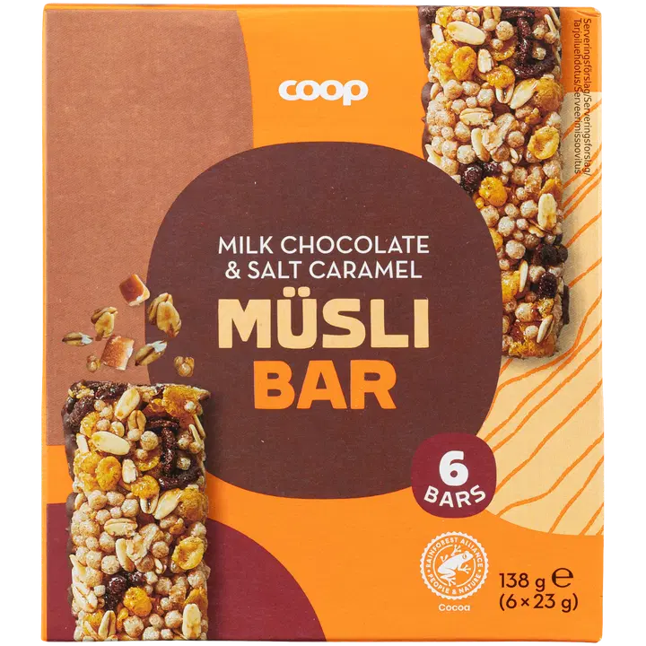 Coop müslibatoon šokolaadi soolakarmelli 138g