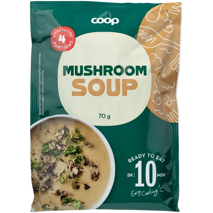 Coop koostisained šampinjonisuppi jaoks 70g