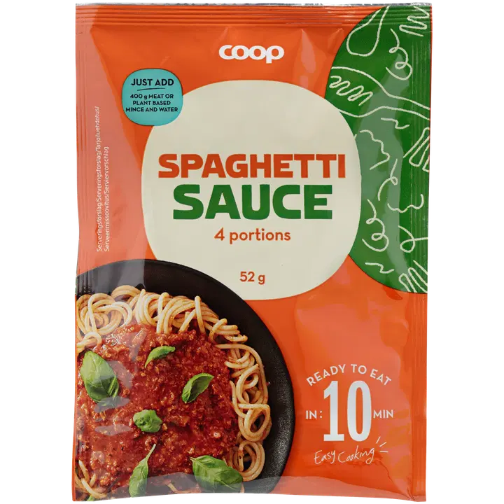 Coop spagettikastmepulber 52g