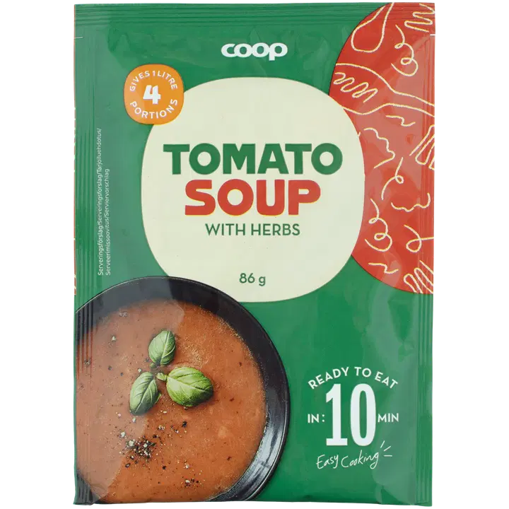 Coop tomatisupi koostisosad 86 g