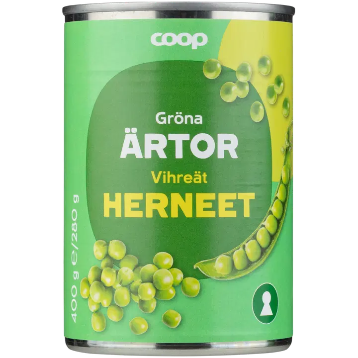 Coop rohelised herned soolves 400/280g