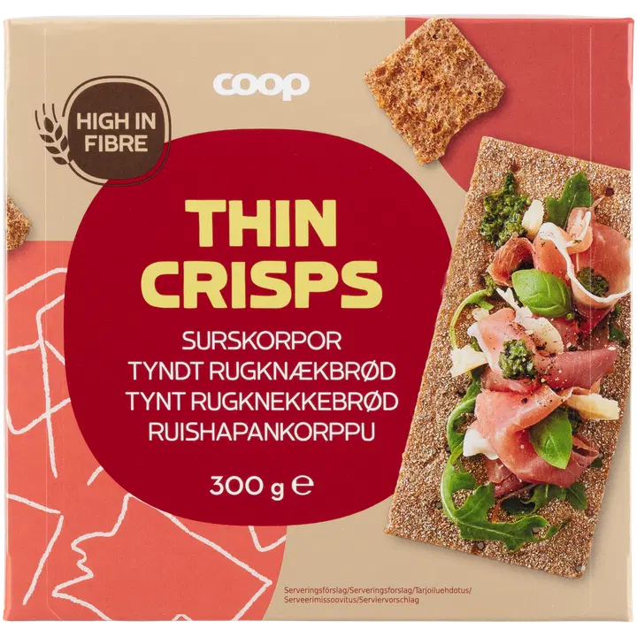Coop õhuke näkileib täisterarukkijahuga 300g