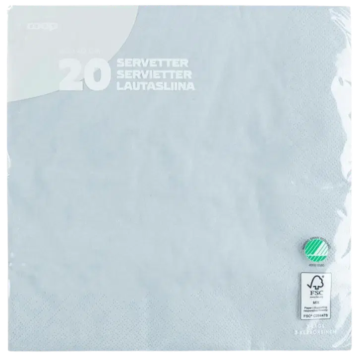 Coop salvrätik hall 40cm 20tk