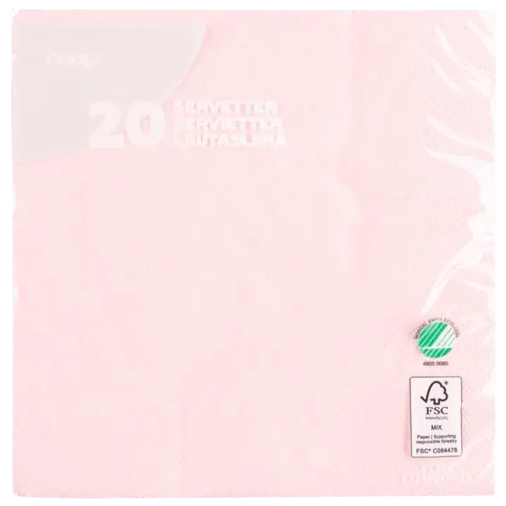 Coop salvrätik roosa 33cm 20tk
