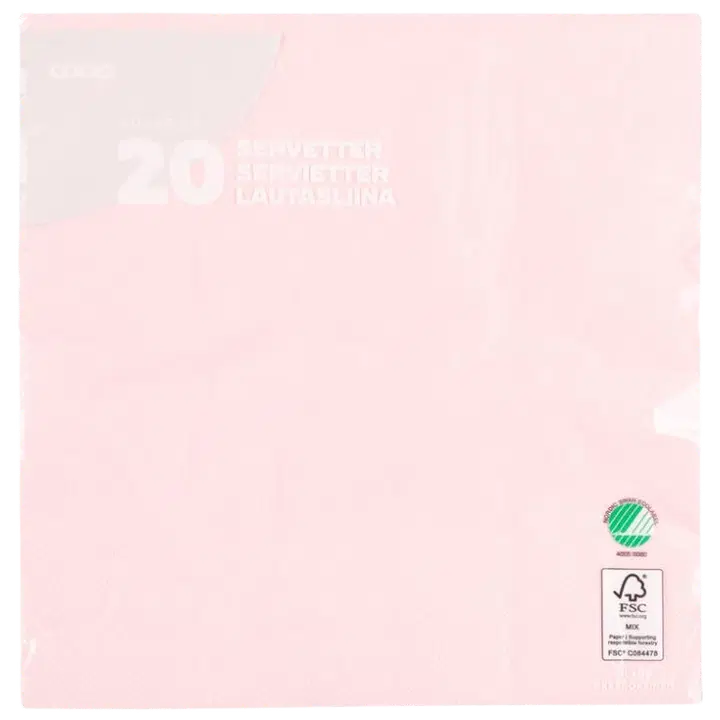 Coop salvrätik roosa 40cm 20tk