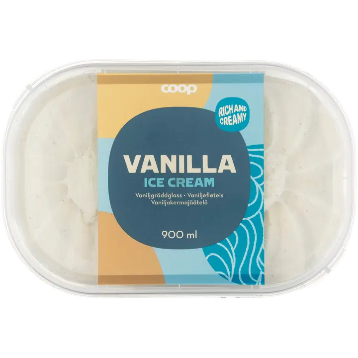 Coop Gourmet vanillijäätis 900 ml