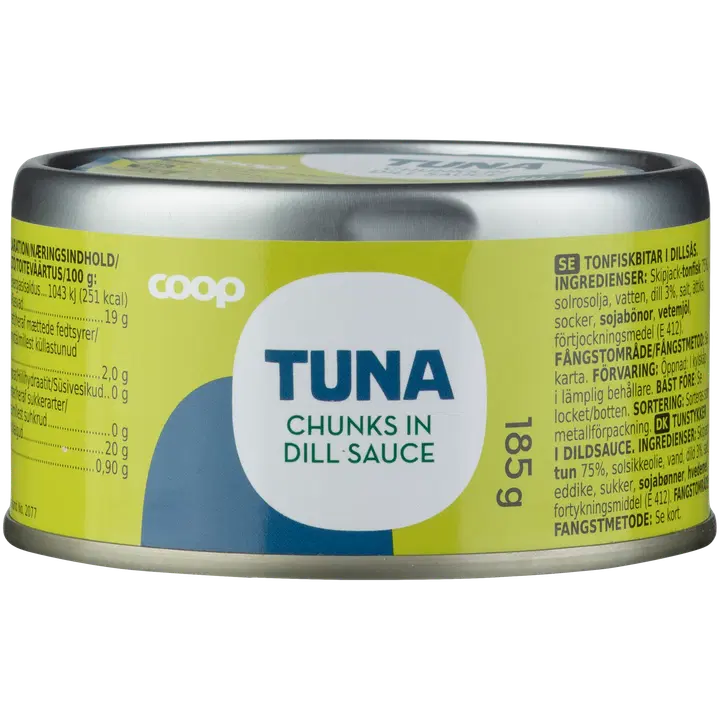 Coop tuunikalatükid tillikastmes msc 185g