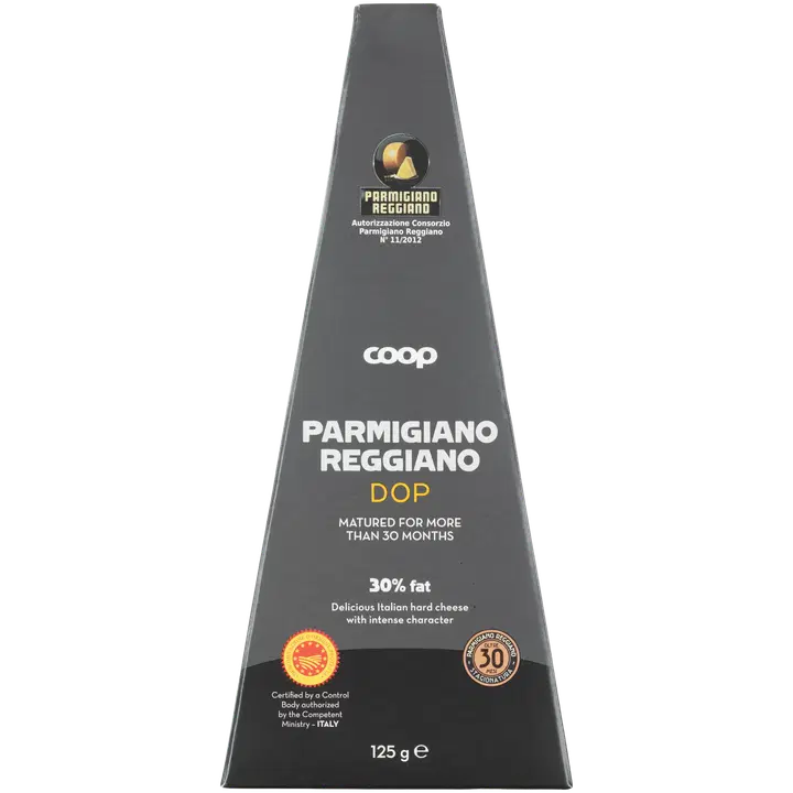 Coop parmesanijuust Parmigiano Reggiano 30%, 30 kuud, 125 g