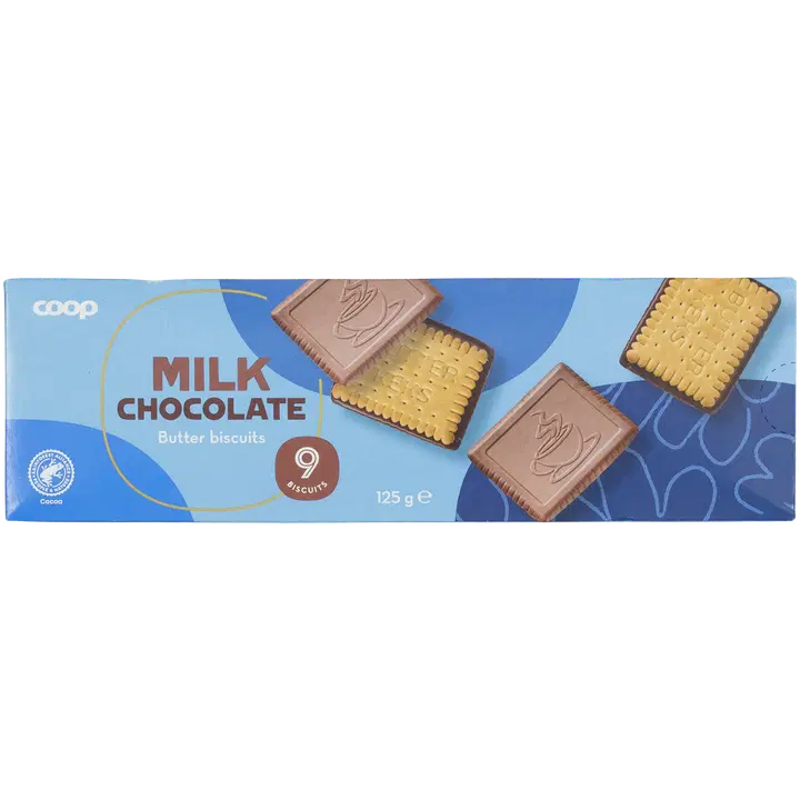 Coop piimašokolaadi võiküpsis 125g