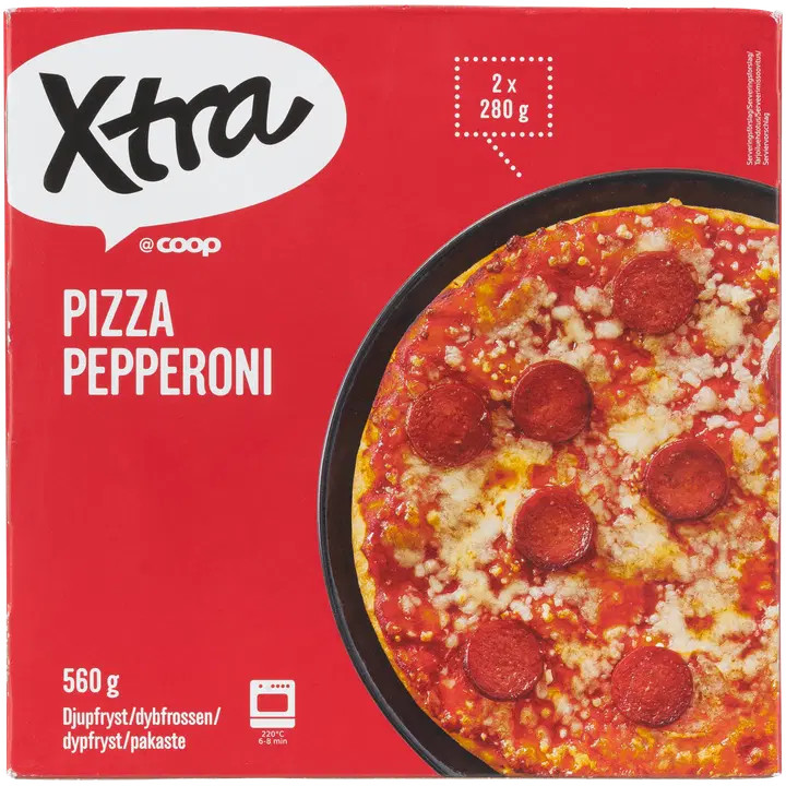 Xtra Pitsa pepperoni 2 x 280 g
