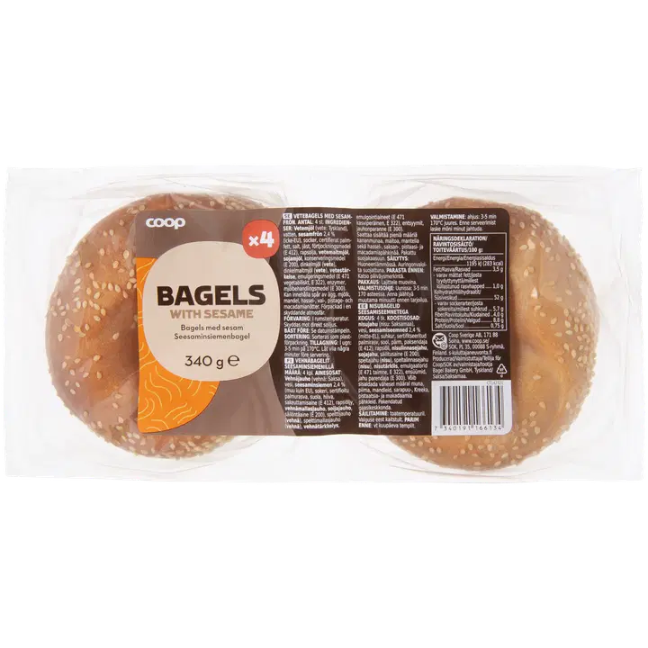 Coop Nisubagelid Seesamiseemnetega 340 G