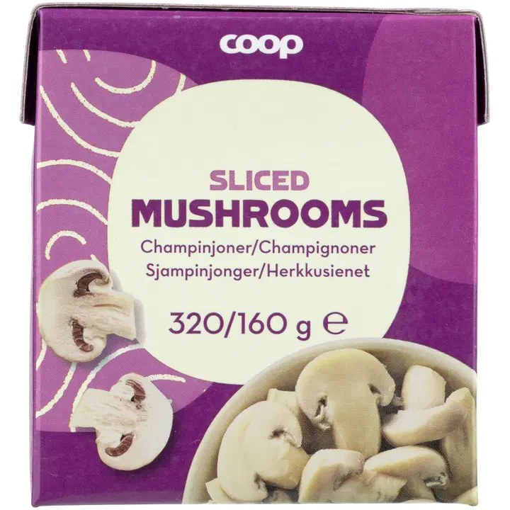 Coop šampinjoniviilud soolvees 320/160g