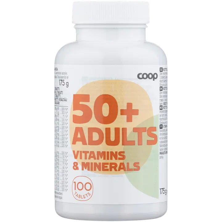 Coop 50+ aastastele täiskasvanute vitamiinid 100tabl