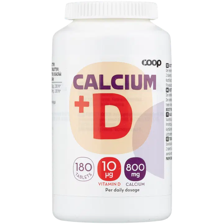 Coop kalsium 800mg + D vitamiini tabletid 180tk