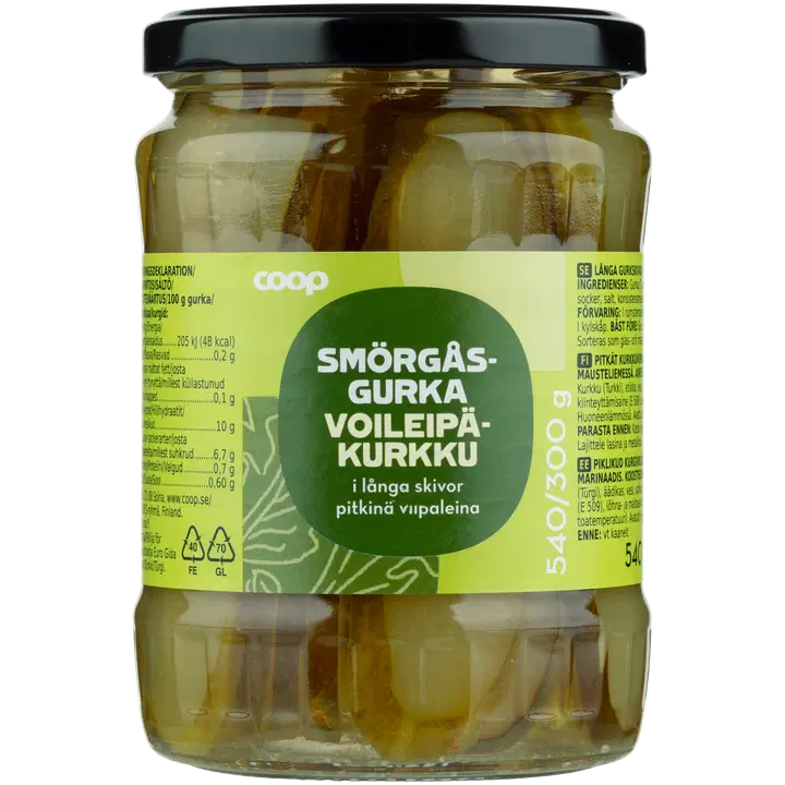 Coop piklikud kurgiviilud vürtsises marinaadis 540/300 g