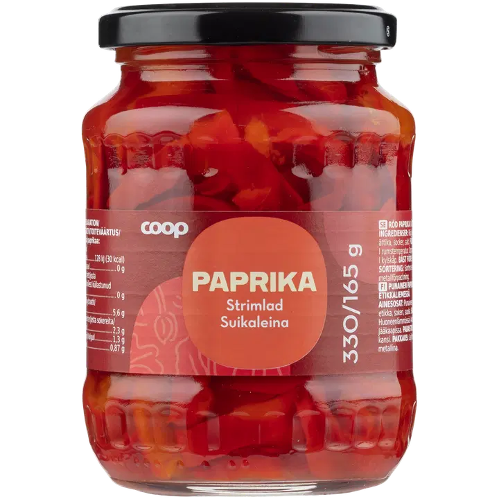 Coop punane paprika äädikamarinaadis 330/165 g