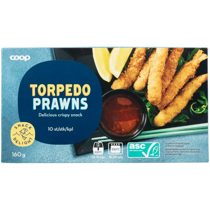 Coop Torpedo Krevetid  160 g