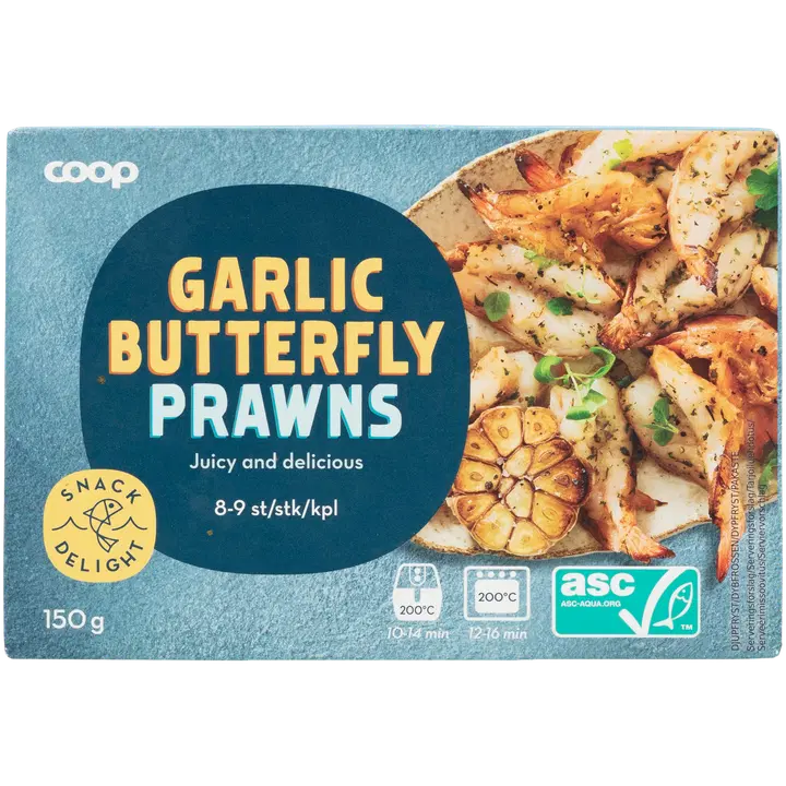 Coop Küüslaugukrevetid 150 g