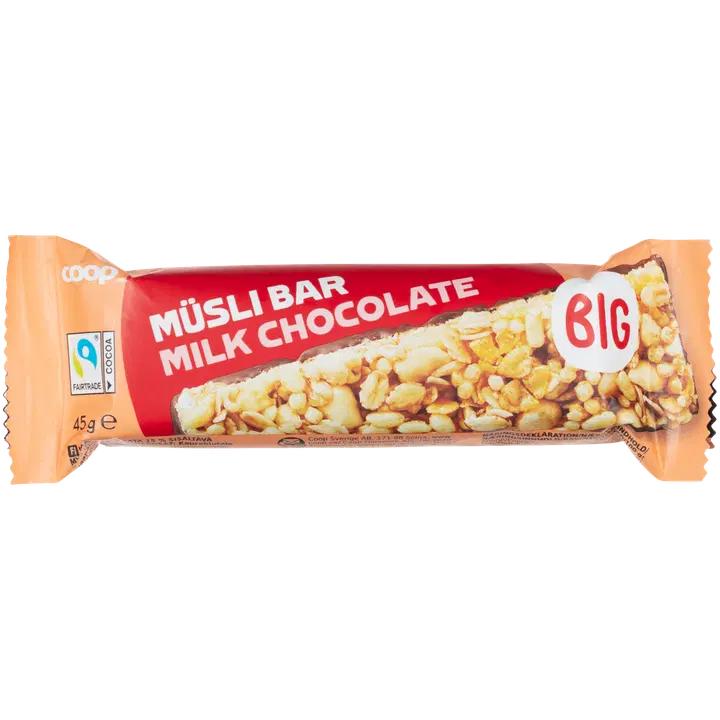 Coop müslibatoon-šokolaadi 45g