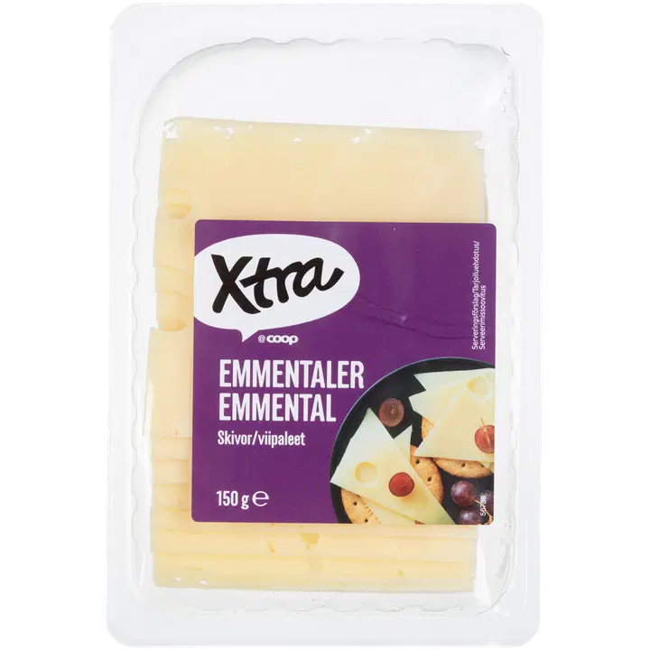 X-tra Emmentali juust, viilutatud, 150g