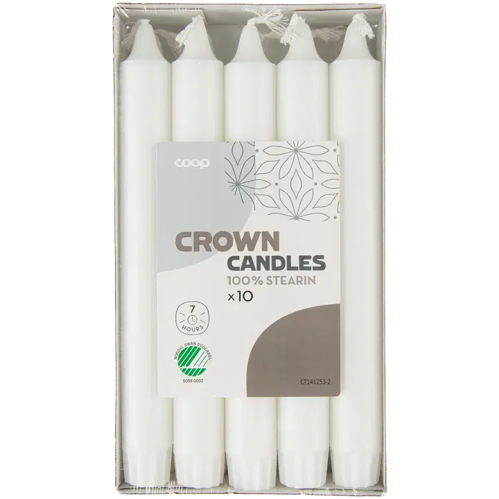 Kroonküünal Coop valge 20cm 10tk
