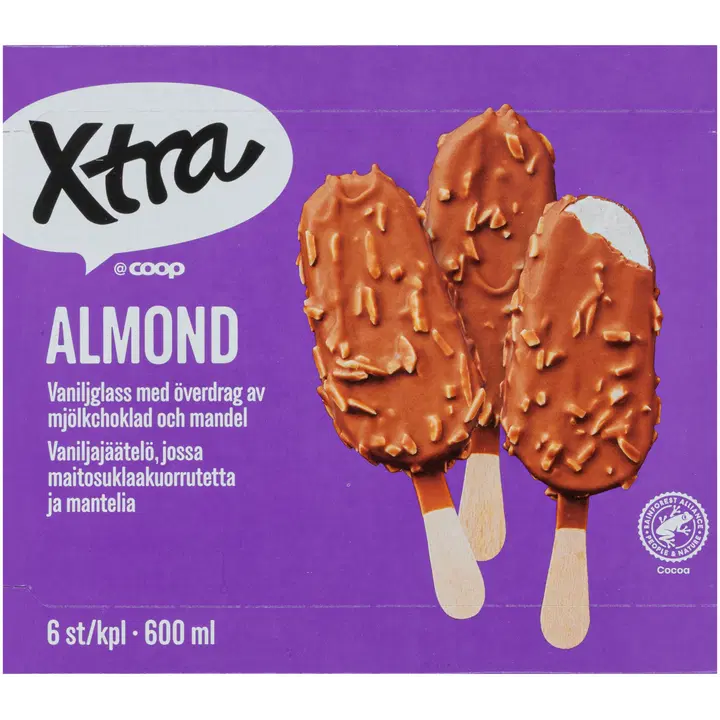 Xtra Mandli Pulgajäätis 6 X 100 ml