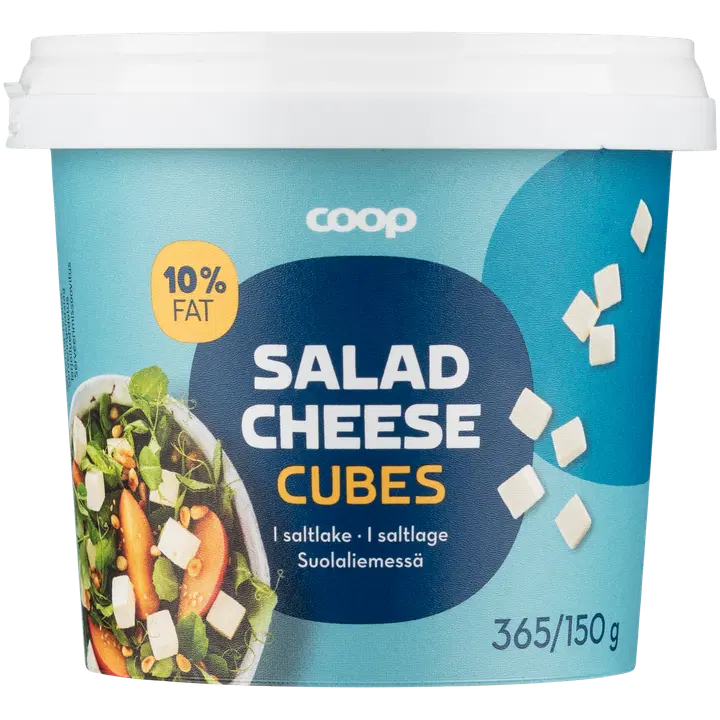 Coop salatijuustukuubikud, 10%, 150g
