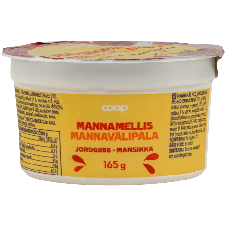 Coop maasikamaisteline mannavahepala, 165 g
